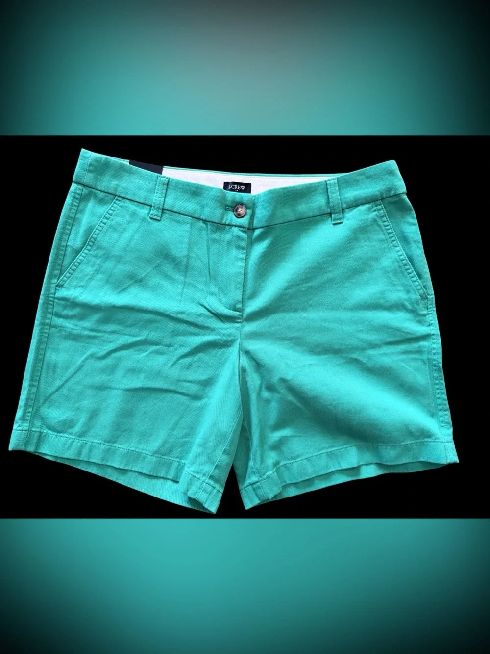 J.Crew Factory Womens 10 Classic Chino Shorts 7” Mint Green NWT Cotton